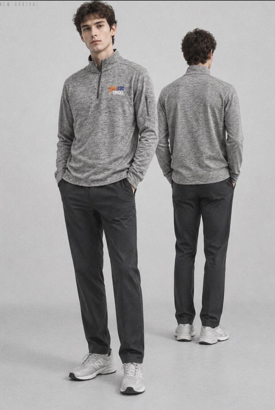 New York Knicks Fanatics "Somos Los Knicks" 1/4-Zip Pullover Gray Size XL NWOT